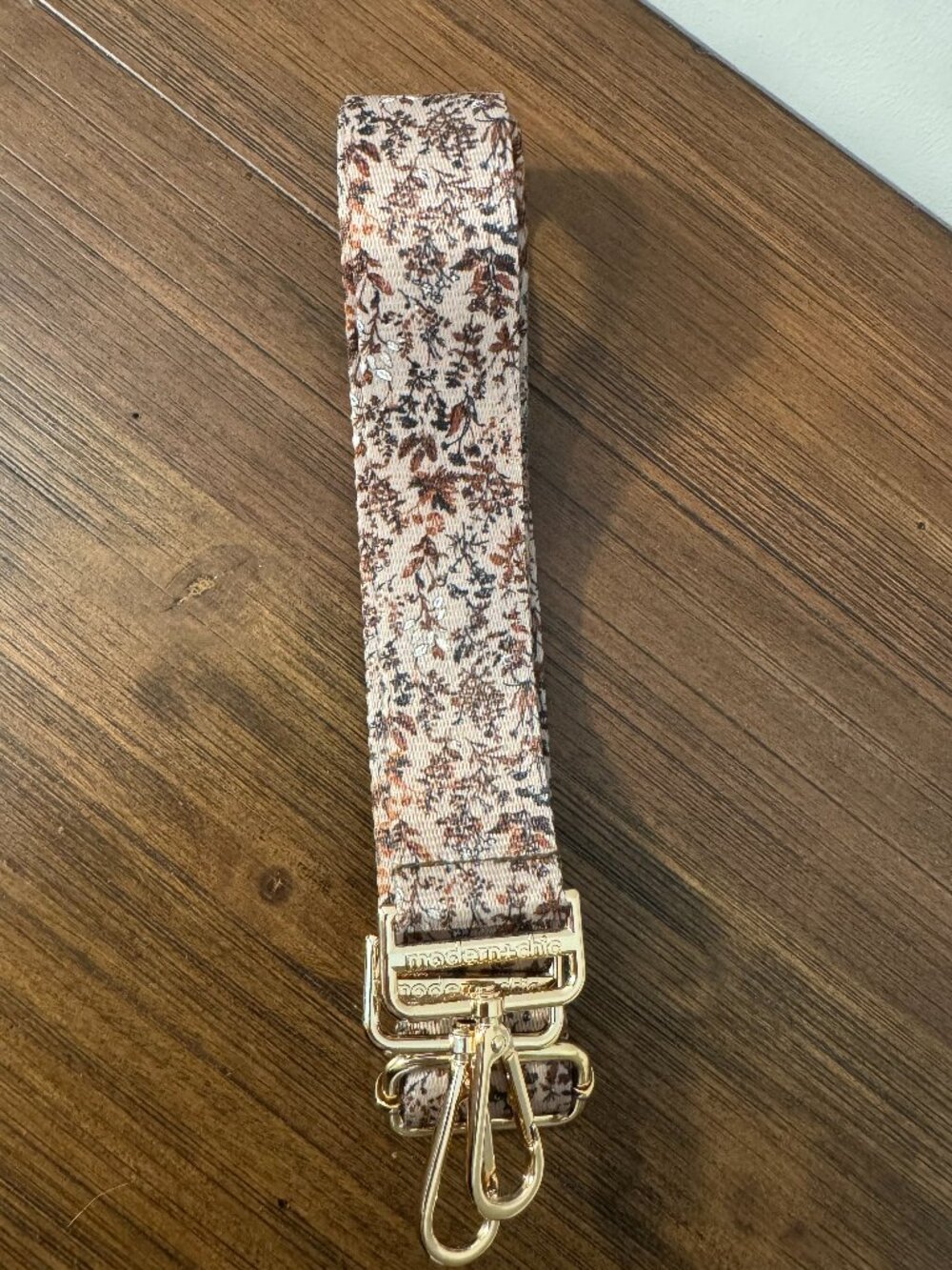 Modern+Chic Flora Oasis Adjustable Bag Strap | Floral Purse Strap | Gold Hardwar